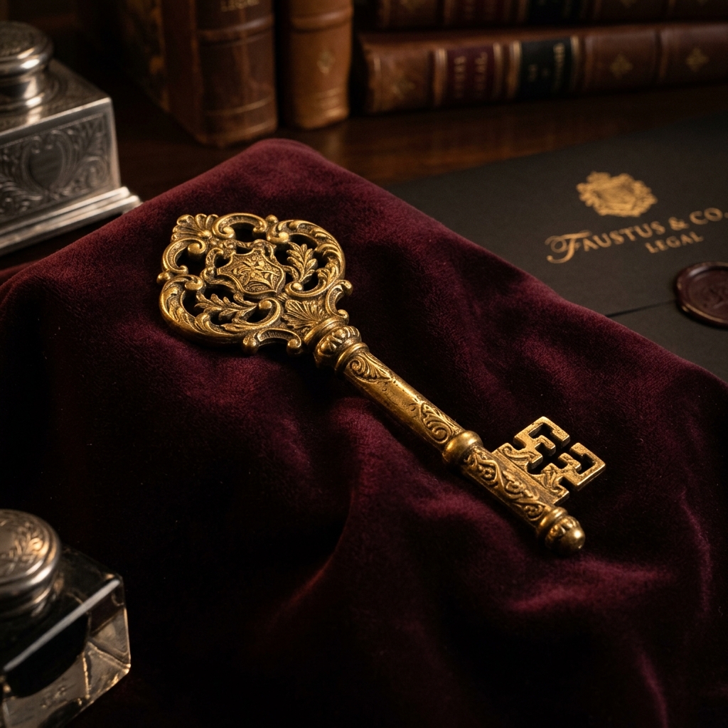 Llave antigua dorada - Protección